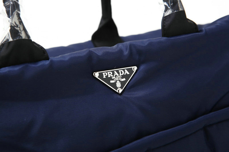 2014 Prada bomber fabric tote bag BN2617 royabl blue - Click Image to Close